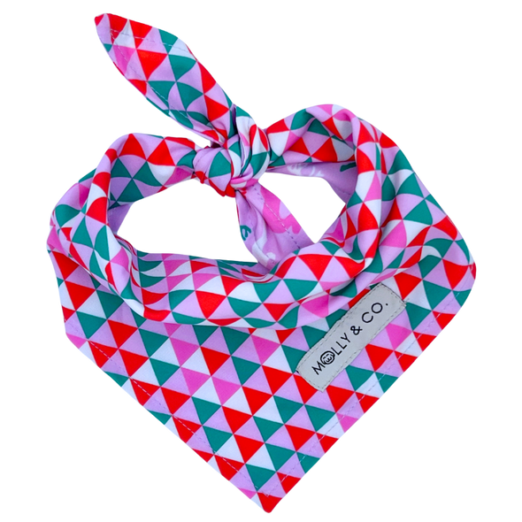 Reindeers + Merry - Reversible Dog Bandana