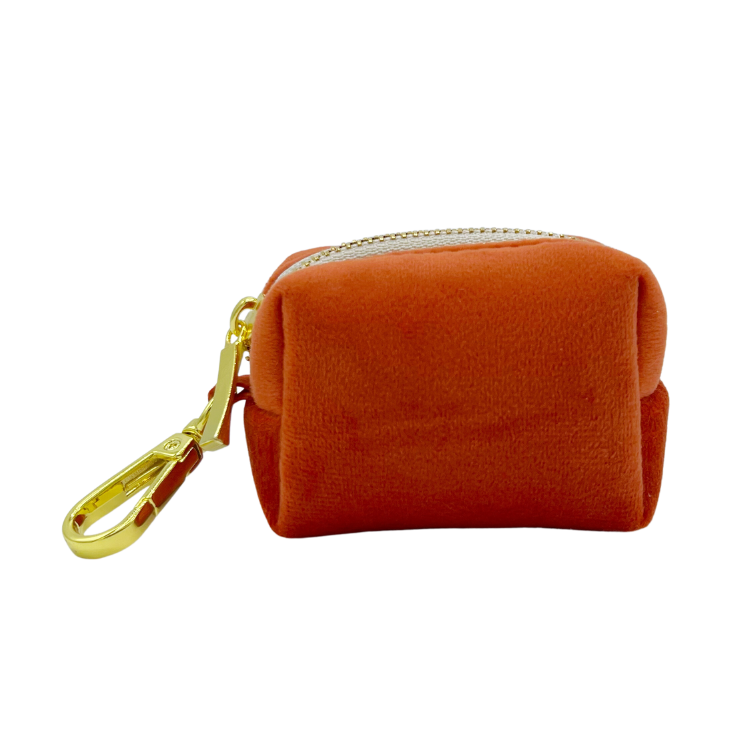 Tangerine Velvet - Dog Poop Bag Holder