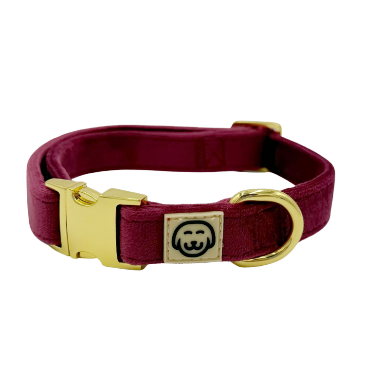 Merlot Velvet- Dog Collar