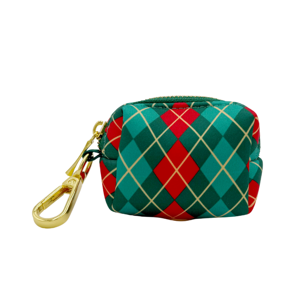 Evergreen Argyle - Dog Poop Bag Holder