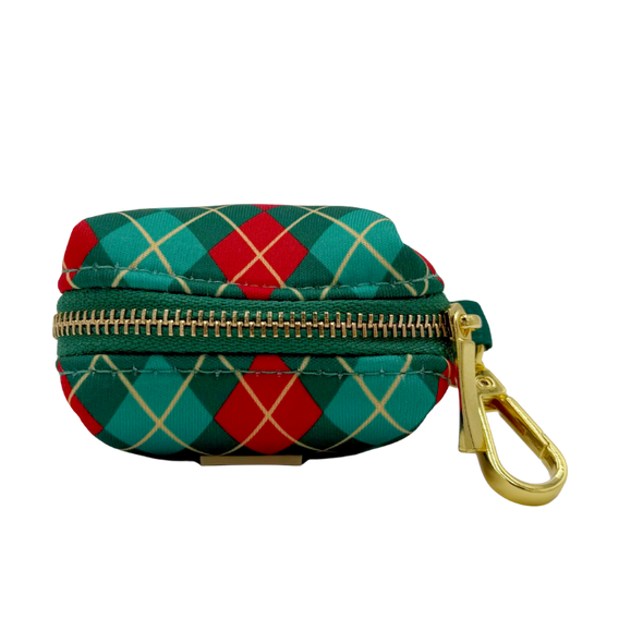 Evergreen Argyle - Dog Poop Bag Holder