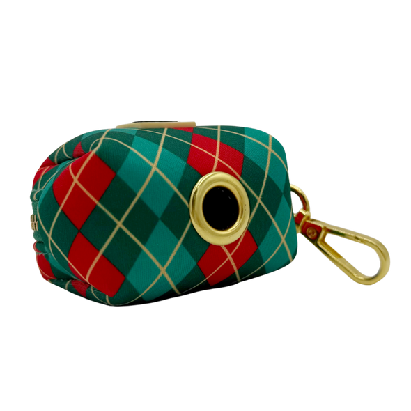 Evergreen Argyle - Dog Poop Bag Holder