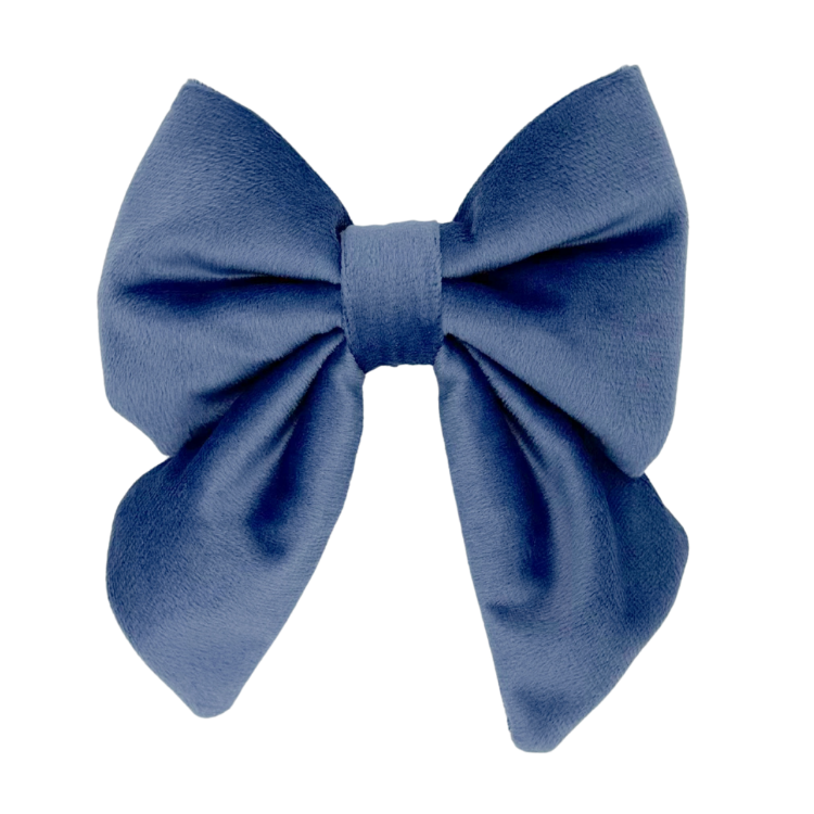 Denim Velvet - Dog Sailor Bowtie