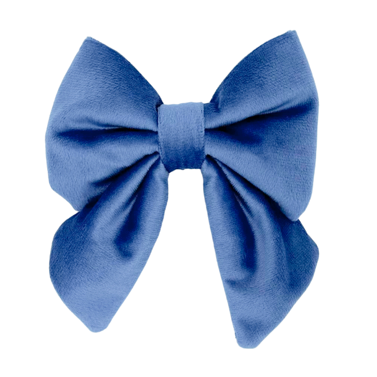 Denim Velvet - Dog Sailor Bowtie