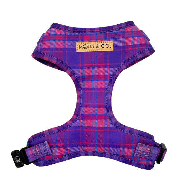 Pinkberry Plaid - Adjustable Dog Harness