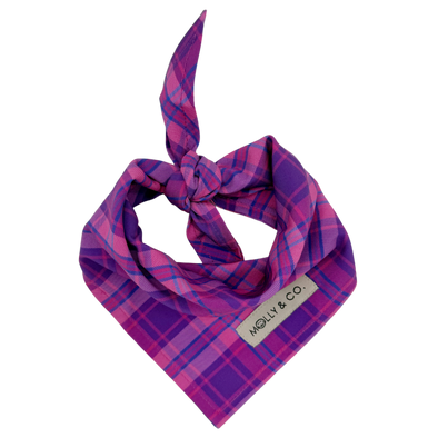 Pinkberry Plaid - Dog Bandana