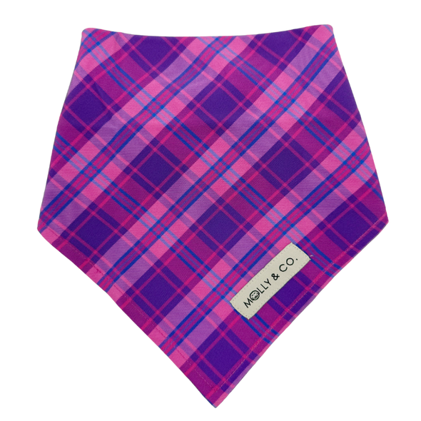 Pinkberry Plaid - Dog Bandana