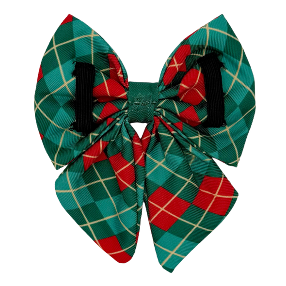 Evergreen Argyle - Dog Sailor Bowtie