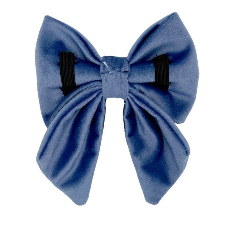 Denim Velvet - Dog Sailor Bowtie