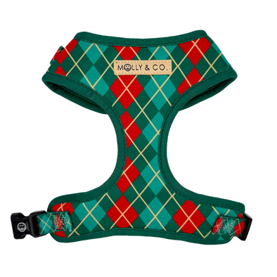 Evergreen Argyle - Adjustable Dog Harness