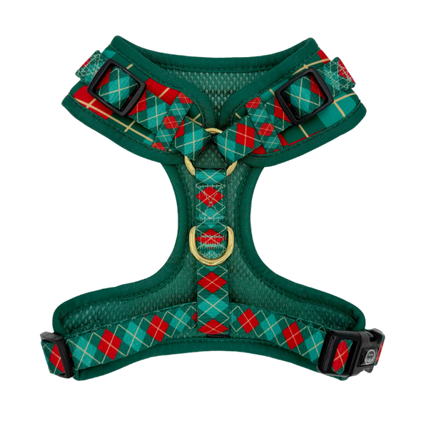 Evergreen Argyle - Adjustable Dog Harness