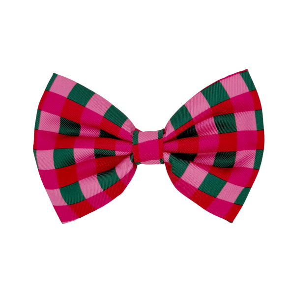 Giftwrap Plaid - Dog Bowtie