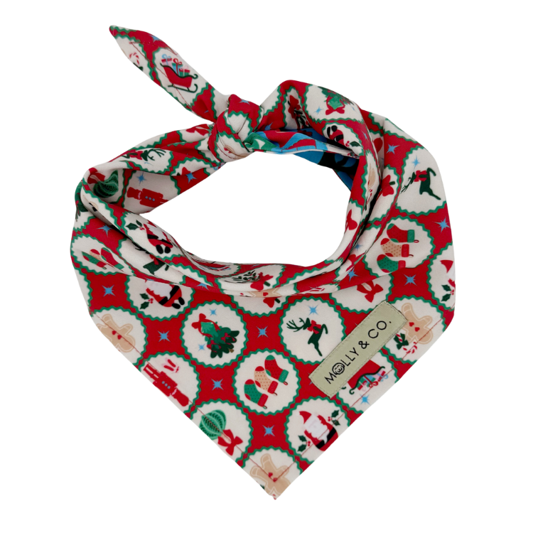 Santa's Workshop - Reversible Dog Bandana