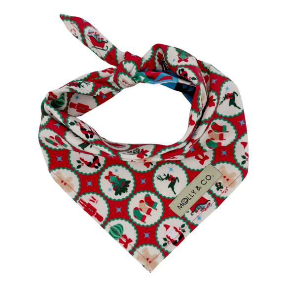 Santa's Workshop - Reversible Dog Bandana