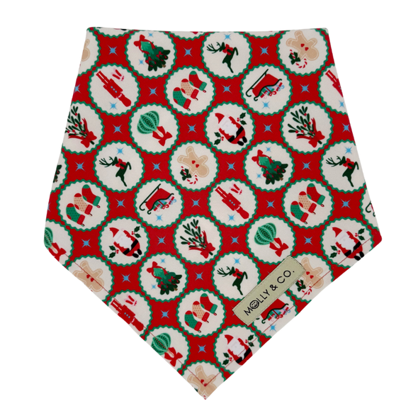 Santa's Workshop - Reversible Dog Bandana