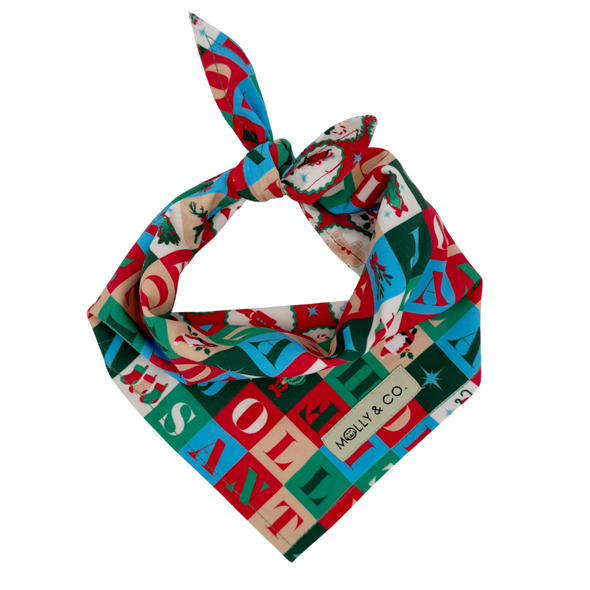Santa's Workshop - Reversible Dog Bandana