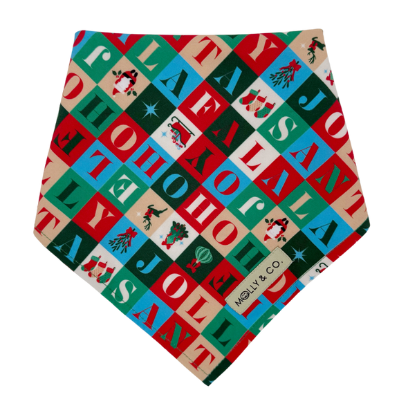 Santa's Workshop - Reversible Dog Bandana