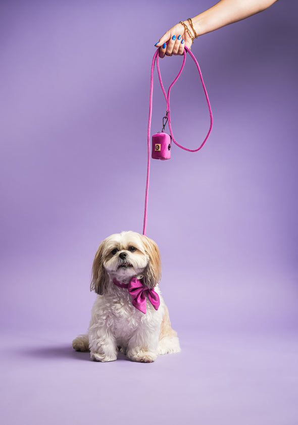 Plum Velvet - Dog Poop Bag Holder