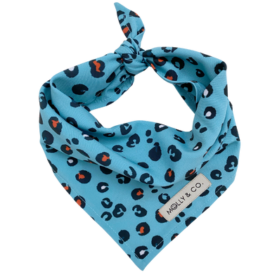 Blue Animal Print - Dog Bandana - FINAL SALE