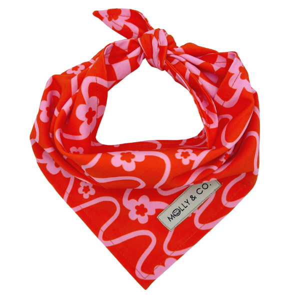 Cherry Red - Reversible Dog Bandana