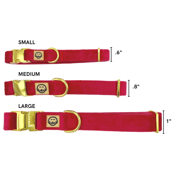 Scarlet Velvet - Dog Collar