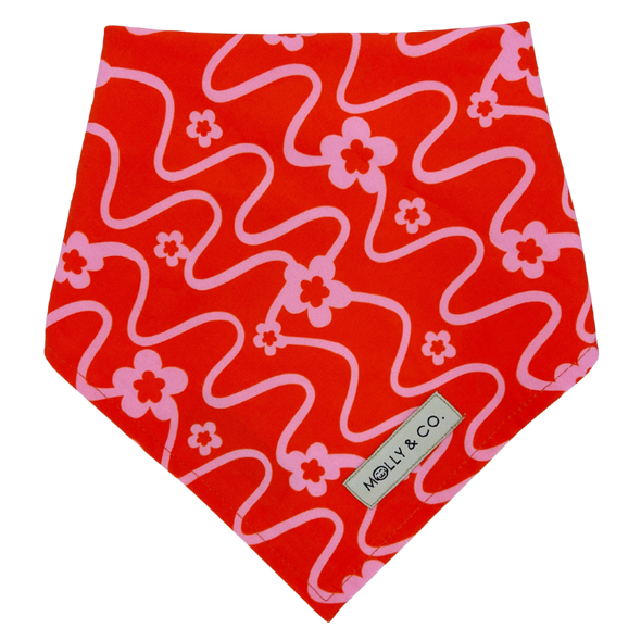 Cherry Red - Reversible Dog Bandana